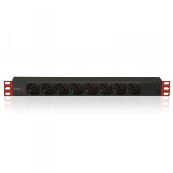 Listwa zasilająca Techly Rack 1U, 8xSchuko 250V/16A C14 2m