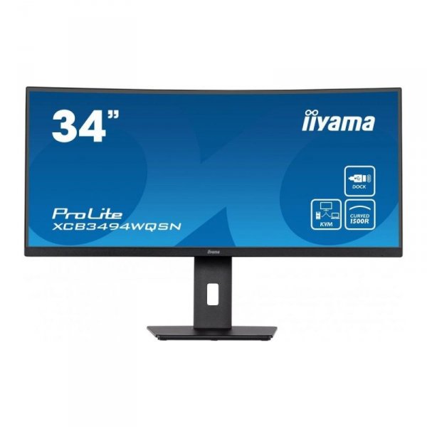 Monitor iiyama 34&quot; ProLite XCB3494WQSN-B5 VA HDMI DP USB-C głośniki