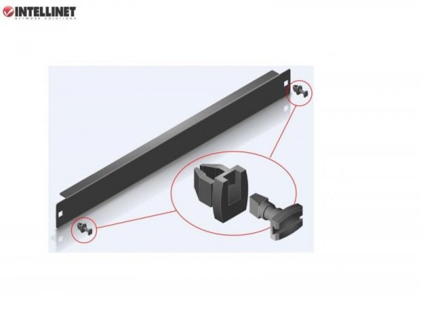 Panel maskujący Intellinet Rack 19&quot; 1U, czarny