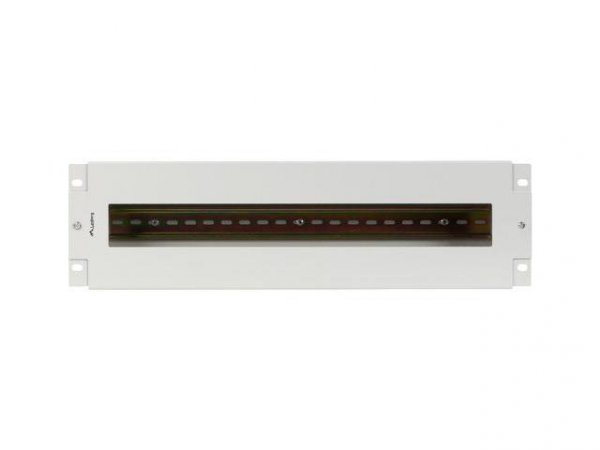 Panel dystrybucji napięć Lanberg 19&quot; 3U z szyną DIN TS-35 szary