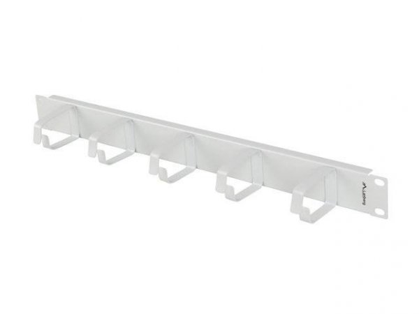 Organizer kabli Lanberg AK-1701-S 19&quot; 1U z 5 metalowymi uchwytami typ B szary