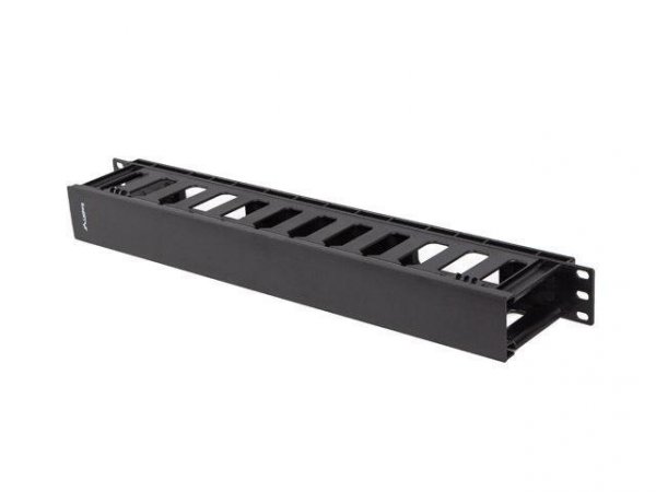 Organizer kabli Lanberg AK-1703-B 19&quot; 1U plastikowy z zaślepką typ A czarny