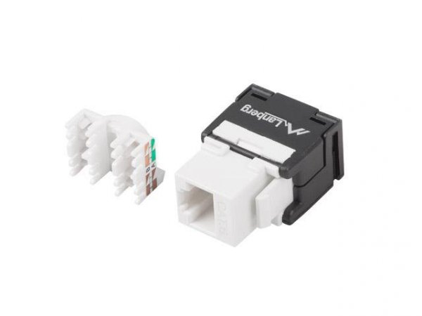 Moduł Keystone Lanberg gniazdo RJ45 -&gt; LSA beznarzędziowy UTP kat.6 180° do puszki montażowej