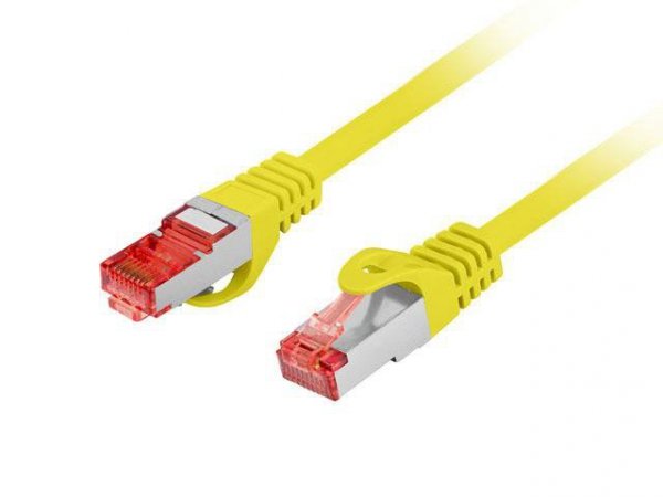 Patchcord Lanberg S/FTP kat.6 1m LSZH CU fluke passed żółty