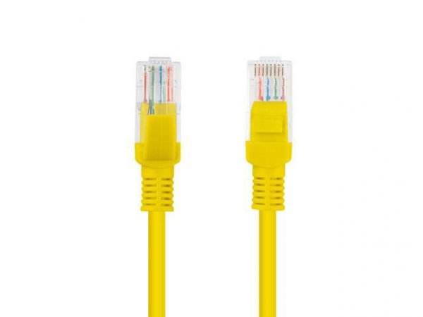 Patchcord Lanberg UTP kat.5e 0,25m żółty