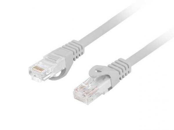 Patchcord Lanberg UTP kat.6 15m LSZH CU fluke passed szary
