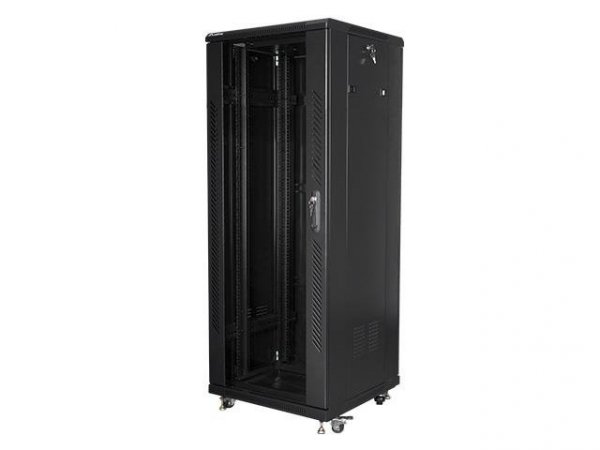 Szafa instalacyjna Rack stojąca 19&quot; 32U 600x600 czarna Lanberg (flat pack)