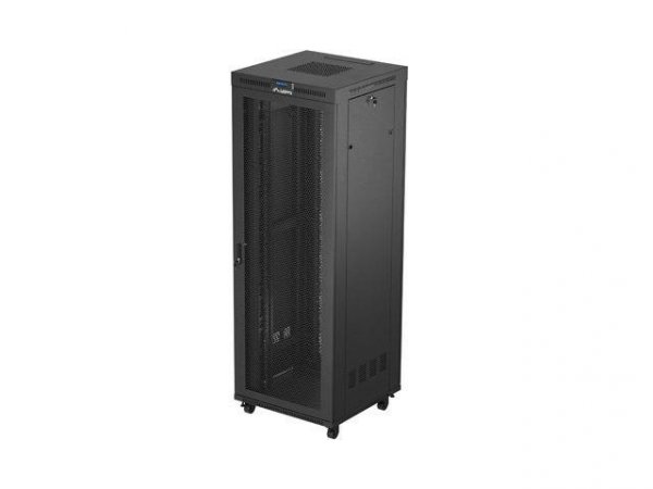 Szafa instalacyjna Rack Lanberg stojąca 19&quot; 47U 800x800 czarna drzwi perforomowane LCD (flat pack)