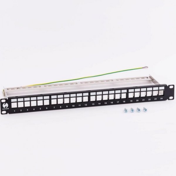 Patch panel keystone 19&quot; 24-porty, FTP Netrack