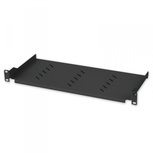 Półka do szafy 19&quot; Techly 1U 150mm 2pkt. perforowana czarna