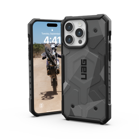 UAG Pathfinder MagSafe - obudowa ochronna do iPhone 15 Pro Max kompatybilna z MagSafe (geo camo)