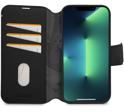 Decoded Detachable Wallet – skórzana obudowa ochronna do iPhone 14 Pro Max kompatybilna z MagSafe (black)