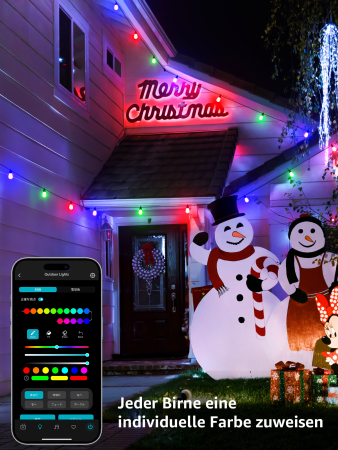 Lepro 30M ZB1 AI Outdoor String Lights - inteligentne wielokolorowe lampki zewnętrzne (30 m)