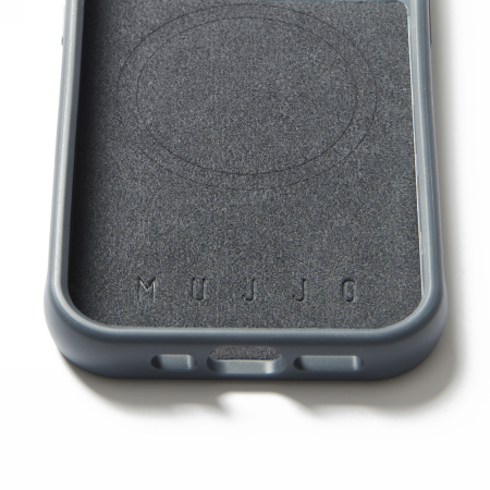 Mujjo Shield Case - etui do iPhone 15 Pro kompatybilne z MagSafe (steel blue)