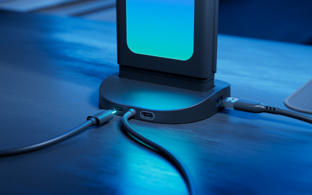 Nanoleaf Pegboard Desk Dock - podświetlana stacja dokująca do urządzeń peryferyjnych