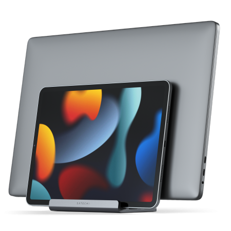 Satechi Dual Vertical Laptop Stand - aluminowa podstawka na laptopa oraz iPada (space gray)