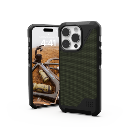 UAG Metropolis LT Magsafe - obudowa ochronna do iPhone 16 Pro kompatybilna z MagSafe (kevlar olive)