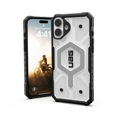 UAG Pathfinder Clear Magsafe - obudowa ochronna do iPhone 16 Plus kompatybilna z MagSafe (ice/black)
