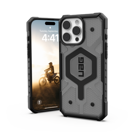UAG Pathfinder Clear Magsafe - obudowa ochronna do iPhone 16 Pro Max kompatybilna z MagSafe (ash)