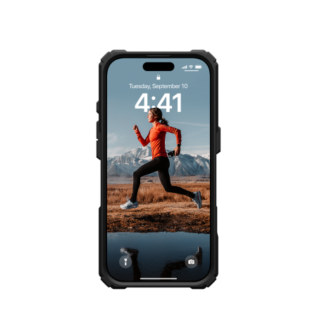 UAG Plasma XTE Magsafe - obudowa ochronna z podstawką do iPhone 16 Pro kompatybilna z MagSafe (black/clear)