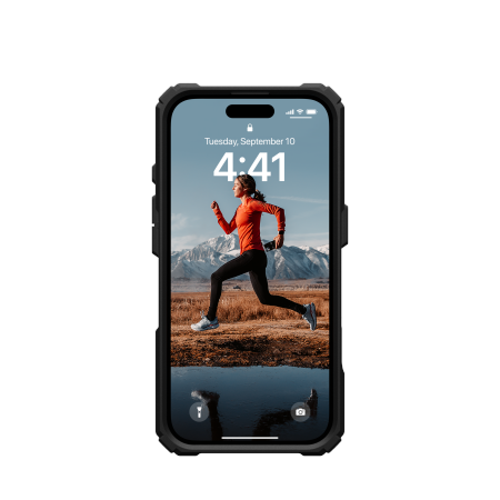 UAG Plasma XTE Magsafe - obudowa ochronna z podstawką do iPhone 16 kompatybilna z MagSafe (black/orange)