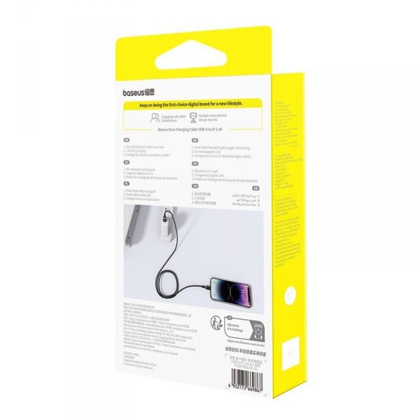 Kabel Baseus Dura 2.4A 2m (czarno-złoty)