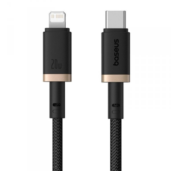 Kabel Baseus Dura Typ C 20W 1m (czarno-złoty)