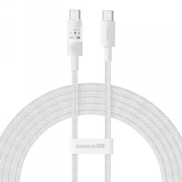 Kabel Baseus Gem Typ C-Typ C 100W 2m (biały)