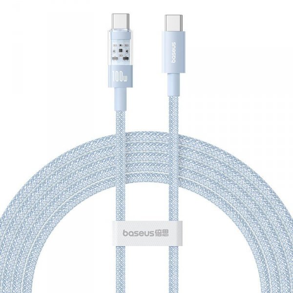 Kabel Baseus Gem Typ C-Typ C 100W 2m (niebieski)
