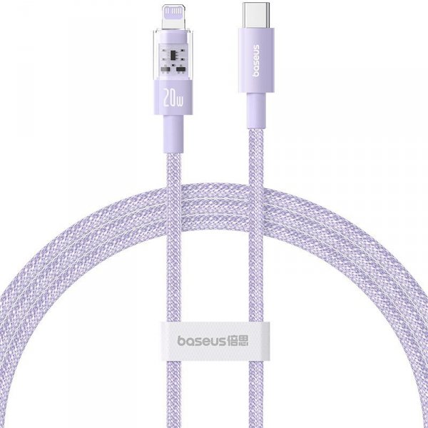 Kabel Baseus Gem USB C-IP 20W 1m (fioletowy)