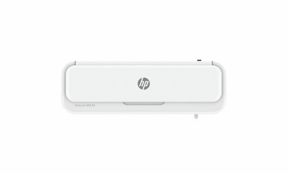 HP ONELAM Laminator 400 A4, na zimno/ciepło, zintegrowany trymer, zaokrąglacz rogów, prędkość 40cm/min + 15 folii: 3xA4, 4xA5, 4