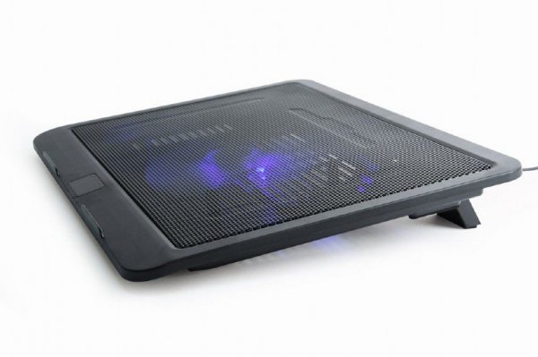 GEMBIRD PODSTAWKA CHŁODZĄCA POD NOTEBOOKA 15&quot; 1X WENTYLATOR 12CM, PODŚWIETLENIE LED, NBS-1F15-04