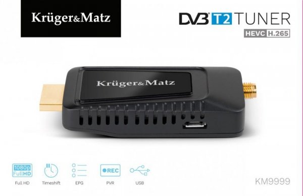 KRUGER & MATZ DEKODER DVB-T2H.265 HEVC MINI KM9999