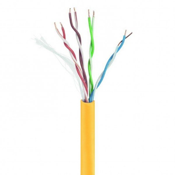 GEMBIRD UTP KABEL DRUT KAT 5E CCA 305M ŻÓŁTY AWG24
