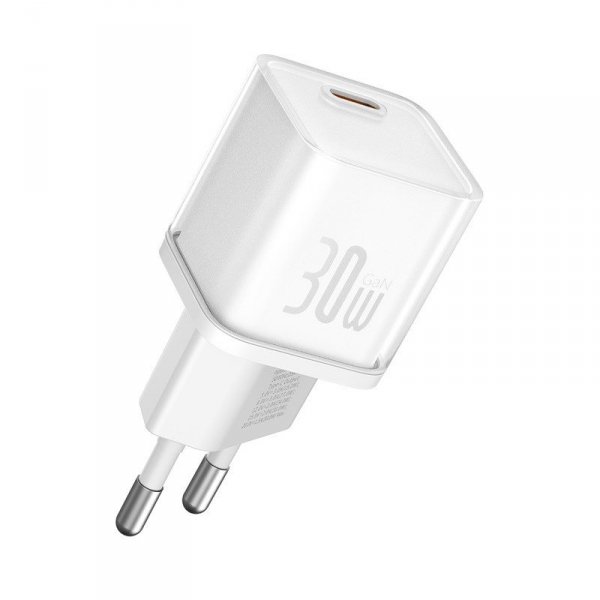 Ładowarka Baseus GaN5S 1C 30W EU (moon white)