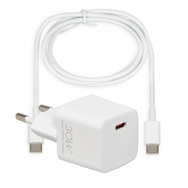 ŁADOWARKA SIECIOWA I-BOX C-38 PD30W USB-C, KABEL