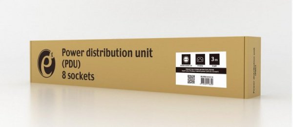 GEMBIRD LISTWA ZASILAJĄCA RACK 19&quot; PDU EG-PDU-014-C14 1U, 10A, 8X SCHUKO, WTYK C14, KABEL 3M