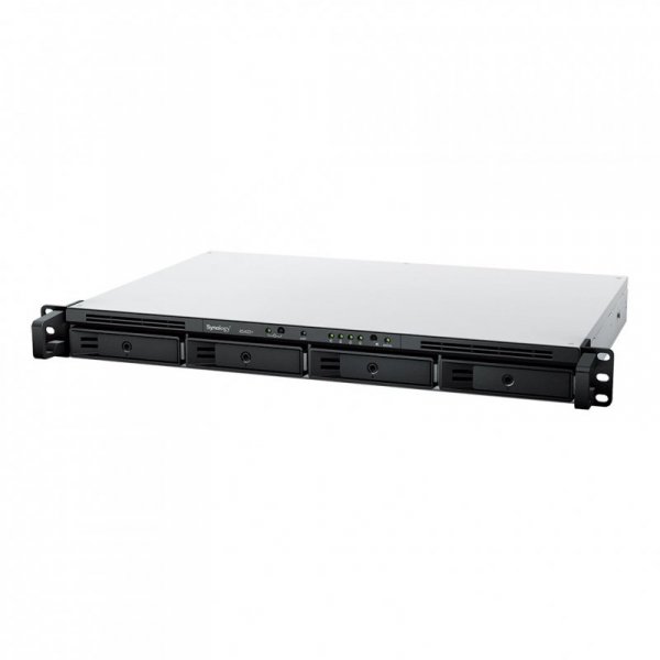 NAS Synology RS422+; 1U RACK; 4x (3.5&quot; SATA HDD/2.5&quot; SATA SSD); AMD Ryzen R1600; 2 GB DDR4 ECC, 2x 1GbE RJ-45