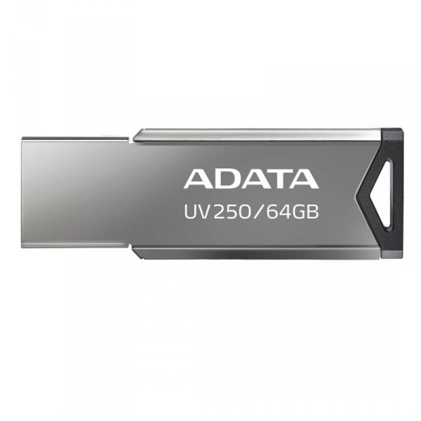 Pendrive ADATA UV250 AUV250-64G-RBK (64GB; USB 2.0; kolor srebrny)