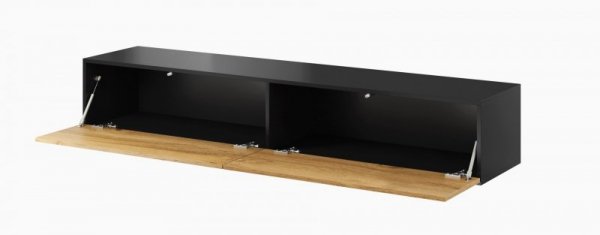 Szafka RTV VIGO &#039;180&#039; 30/180/40 czarny/dąb wotan