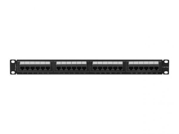 LANBERG PATCH PANEL 24 PORT 1U 19&quot; KAT.6A UTP CZARNY PPUA-1024-B