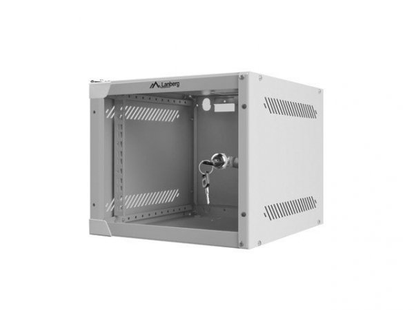 Szafa rack Lanberg WF10-2304-10S (4U; 240mm / 280mm / 310 mm; wisząca; Szklane; 10&quot;; kolor szary)