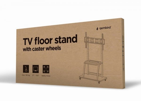 GEMBIRD STOJAK POD TELEWIZOR 37&quot; - 100&quot; MOBILNY - NA KÓŁKACH, VESA MAX 800 X 600MM