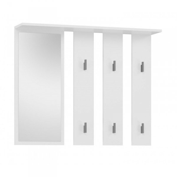 Wieszak + lustro PARMA 100x15xH.81,5 biel