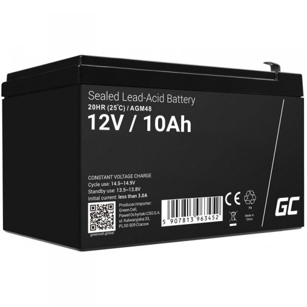 GREEN CELL AKUMULATOR ŻELOWY AGM48 12V 10AH