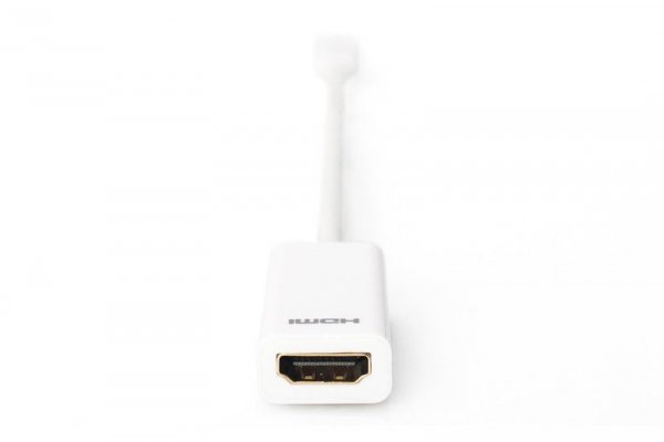 Digitus Kabel adapter Displayport 1080p 60Hz FHD Typ miniDP/HDMI A M/Ż biały 0,15m
