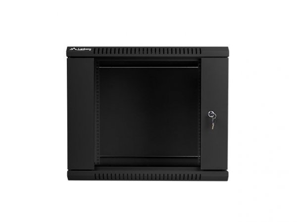 Lanberg Szafa instalacyjna wisząca 19&#039;&#039; 9U 600X450mm czarna (drzwi       szklane)