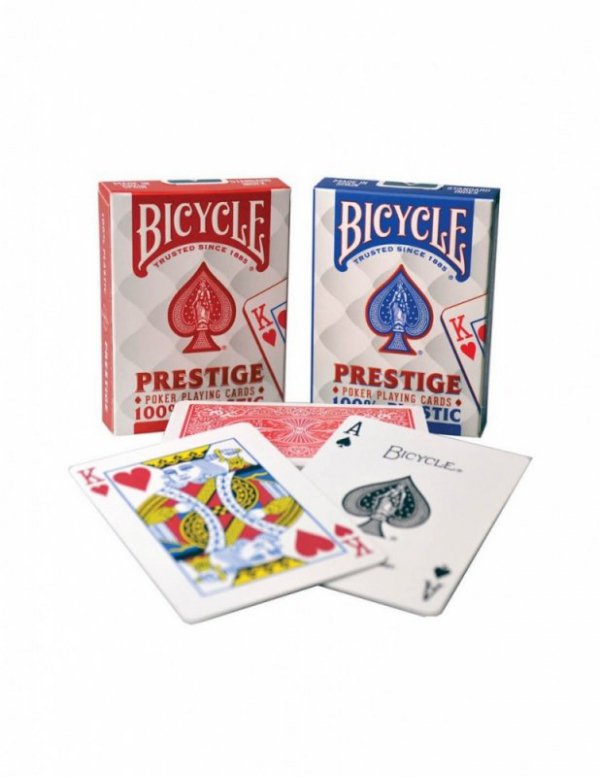 Bicycle Karty Prestige 100% Plastic Rider Back