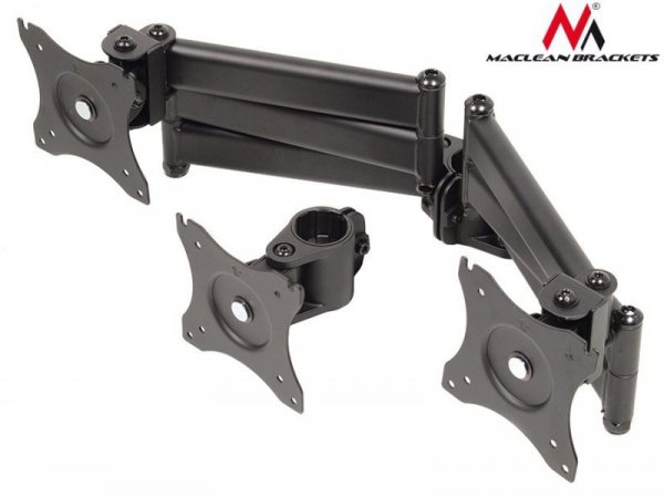 Maclean Uchwyt biurkowy na 3 monitory LCD podwójne ramiona MC-691 13&quot;-27&quot; 8kg