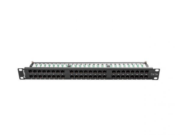 Lanberg Patch Panel 48 Port 1U Kat.5E czarny